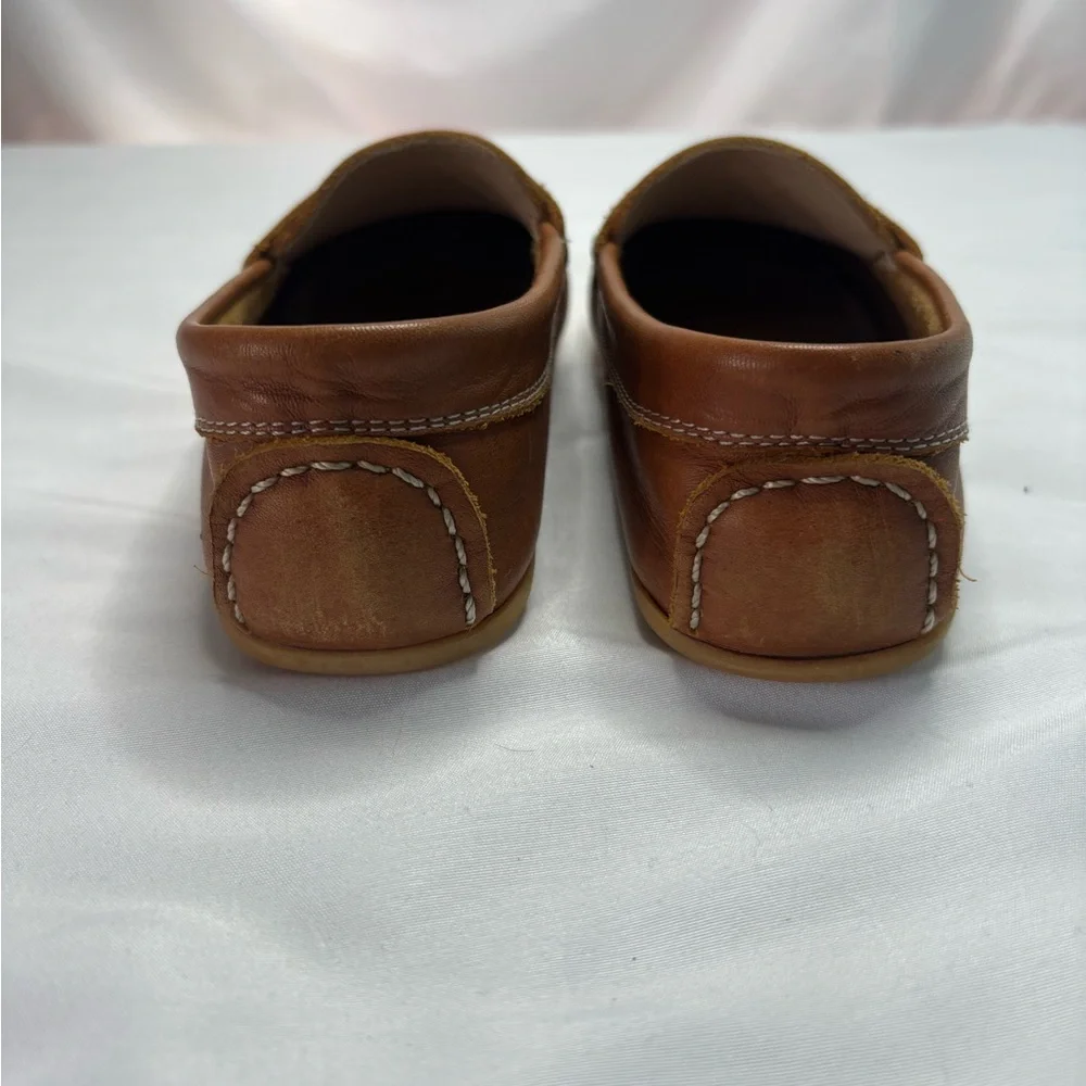 Elephantito Tan Leather Penny Loafers